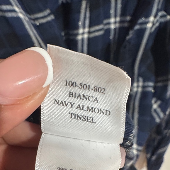 Rails Navy and White Plaid Button Down Shirt - Picture 8 of 12